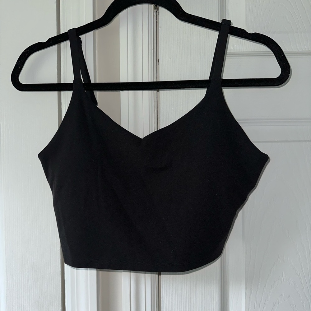 Athleta black crop tank for DD